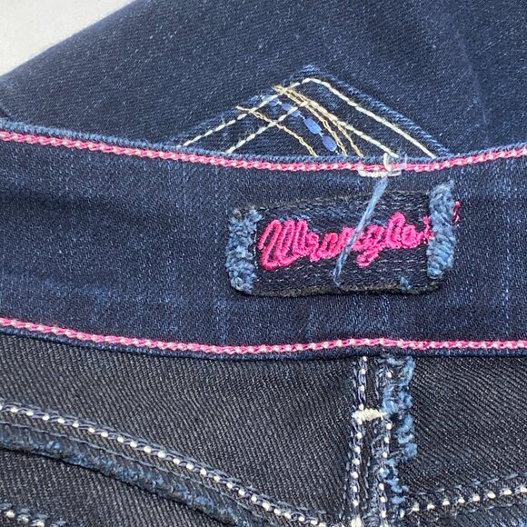 Womens Wrangler 10MWZJK Dark Wash Jeans Sz 0 x 34 Boot Cut - Picture 10 of 15